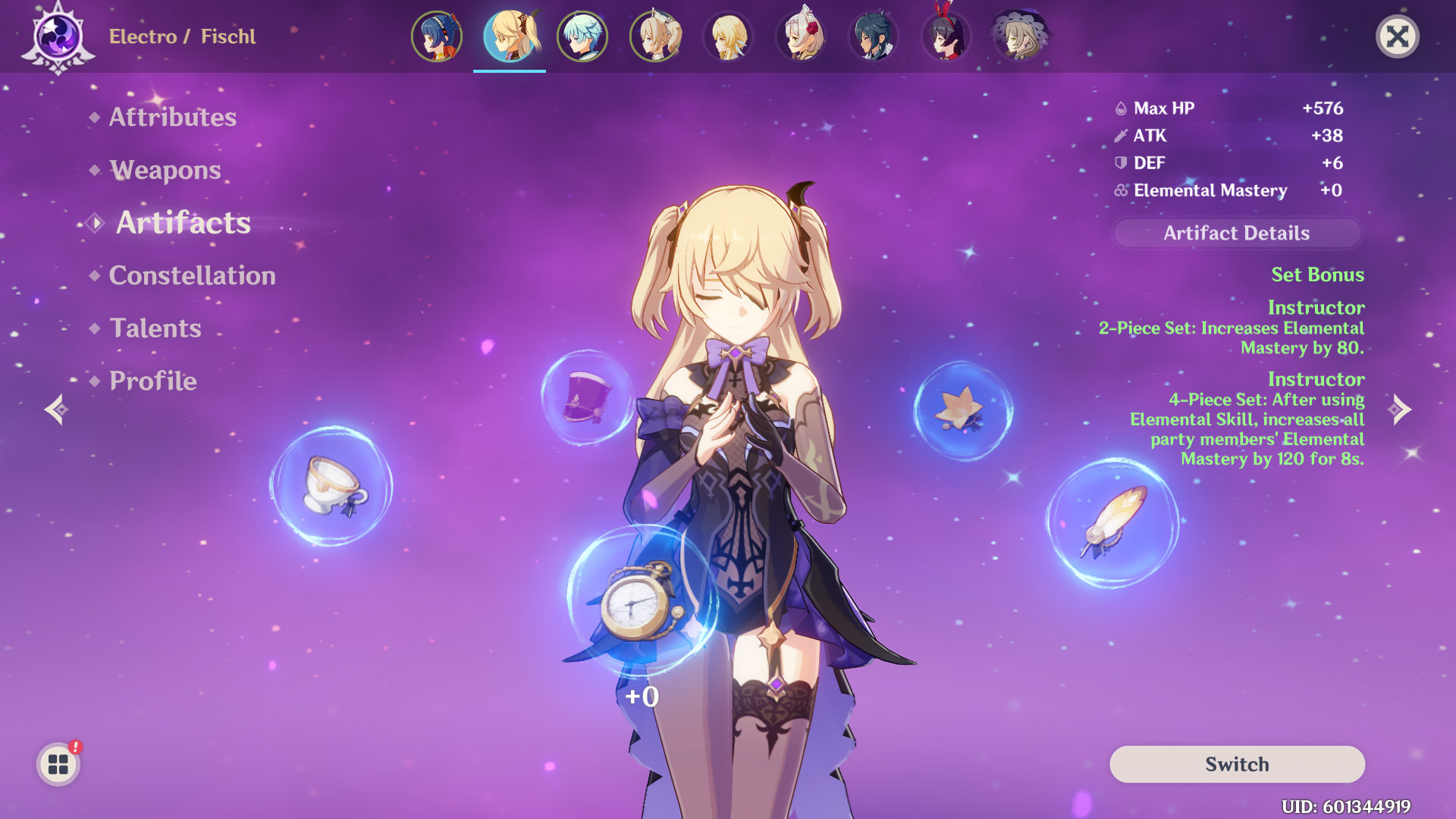 Genshin Impact Fischl Guide Best Build, Artifacts, & Team for Patch 1.