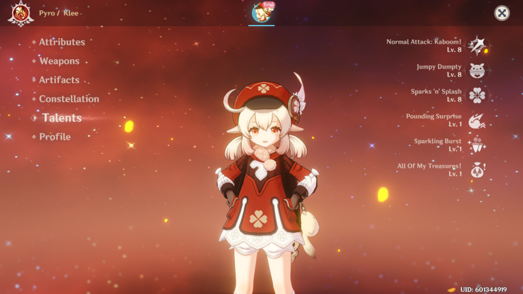 Genshin Impact Klee Guide Best Build, Artifacts, & Team for Patch 1.6