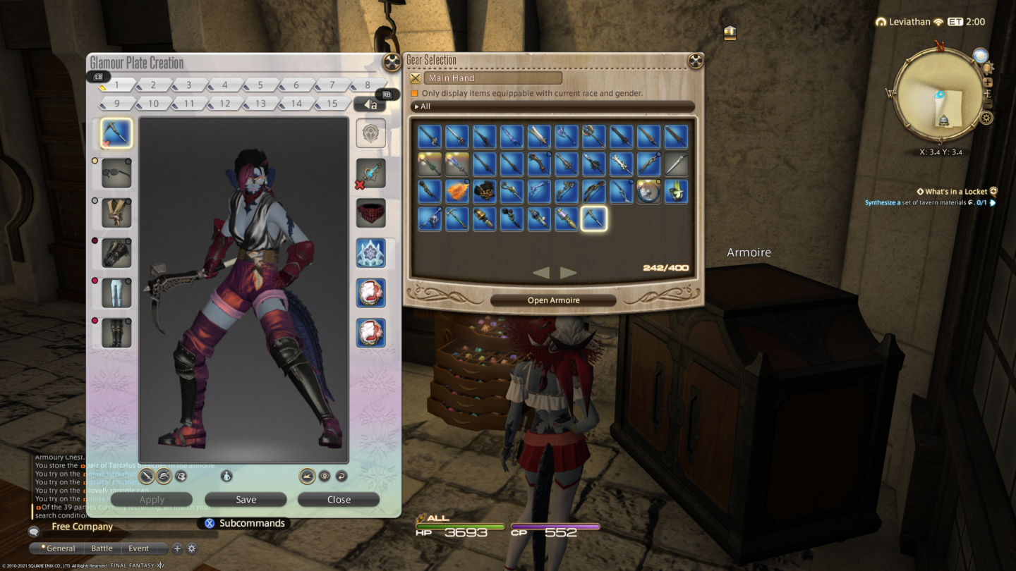 FFXIV Glamour Guide Glamour Dresser, Glamour Plates, Prisms & Dyes