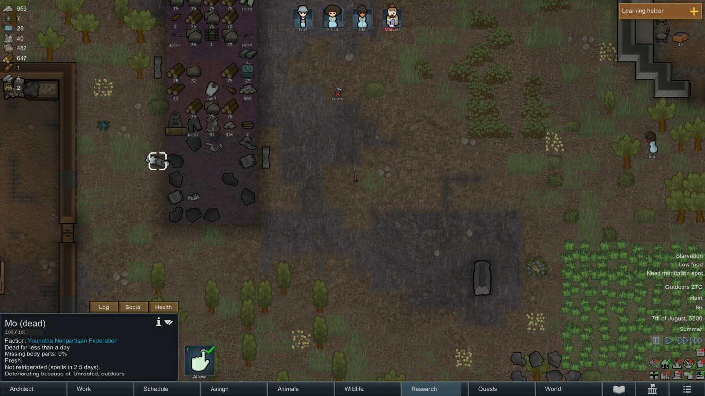 RimWorld Can't Butcher Animals 'Cannot Butcher Creature' Guide
