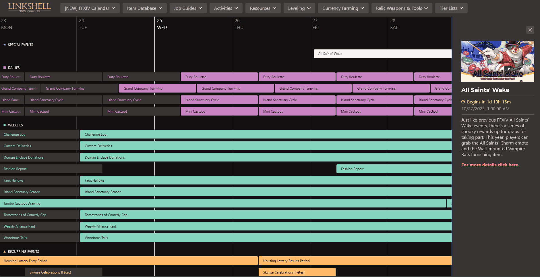 New FFXIV Calendar tool to help you track weeklies, events, patch dates, and more : r/ffxiv
